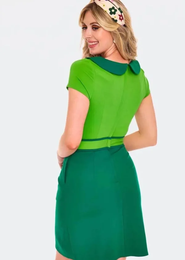 Voodoo Vixen Stacey 60's Dress Green