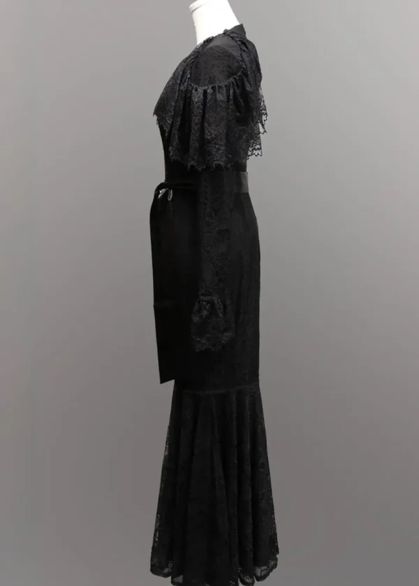 Witchwood Borden Lace Mermaid Maxi Dress Black