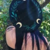 Witchwood Fern Moon Vegan Felt Hat Black