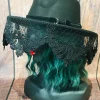 Witchwood Mourning Vintage Victorian Vegan Felt Hat Black