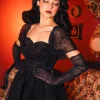Witchwood Octavia's Web Spider Web Swing Dress Black