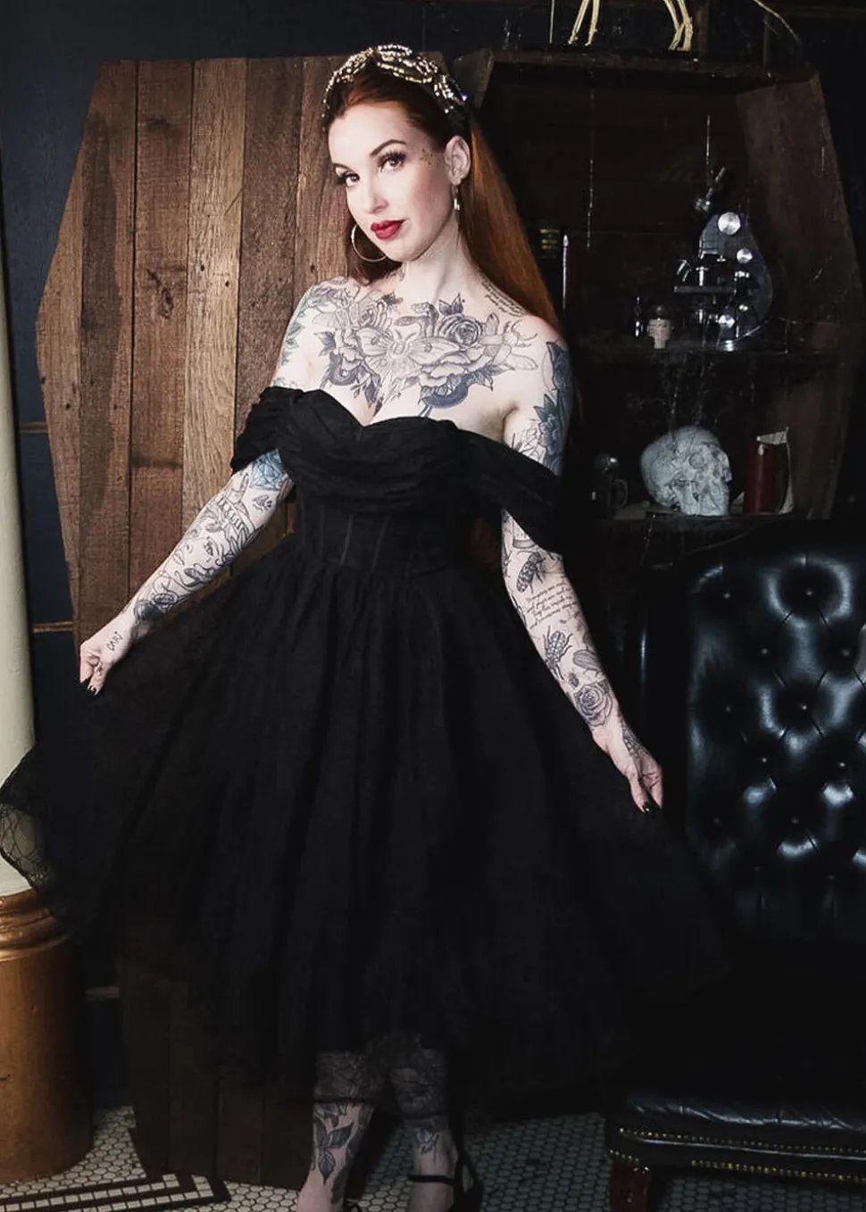 witchwood_octavias_web_sp_5.webp Witchwood Octavia's Web Spider Web Swing Dress Black