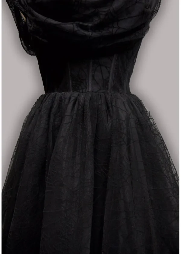 Witchwood Octavia's Web Spider Web Swing Dress Black