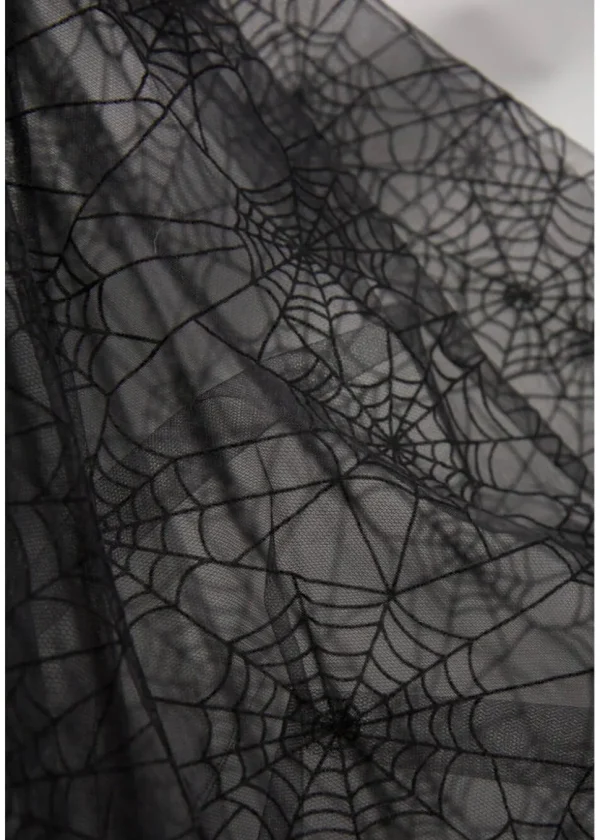Witchwood Octavia's Web Spider Web Swing Dress Black