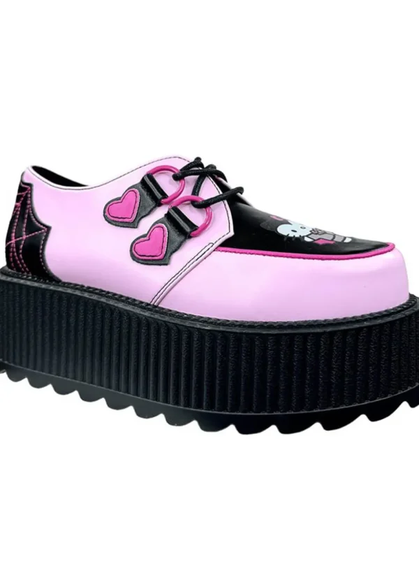 YRU Shoes x Hello Kitty Super Kreep Drac Creepers Pink