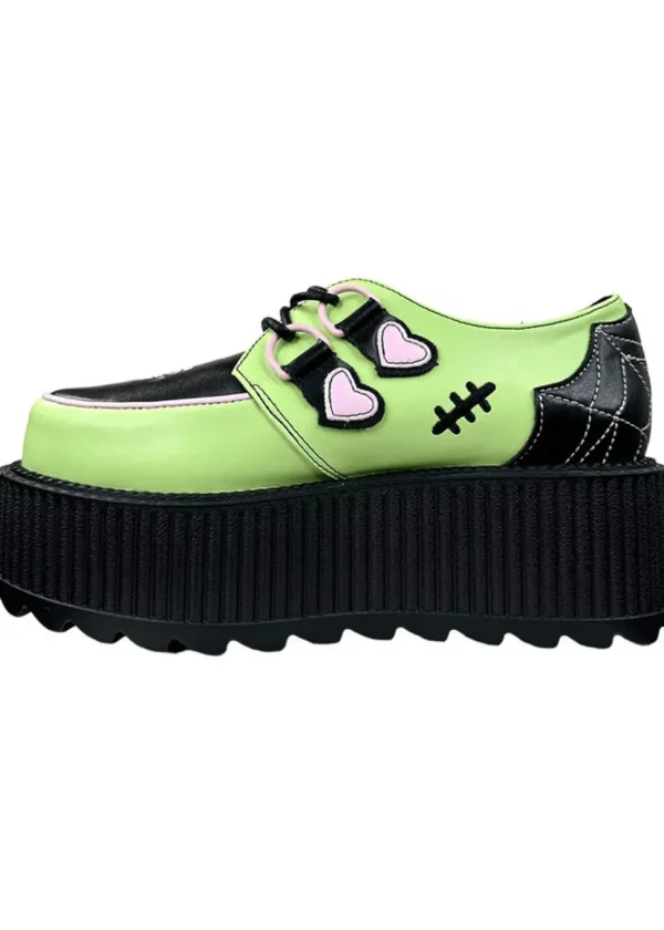 YRU Shoes x Hello Kitty Super Kreep Frankie Creepers Green