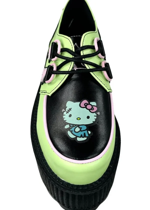 YRU Shoes x Hello Kitty Super Kreep Frankie Creepers Green