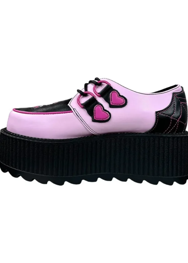 YRU Shoes x Hello Kitty Super Kreep Drac Creepers Pink