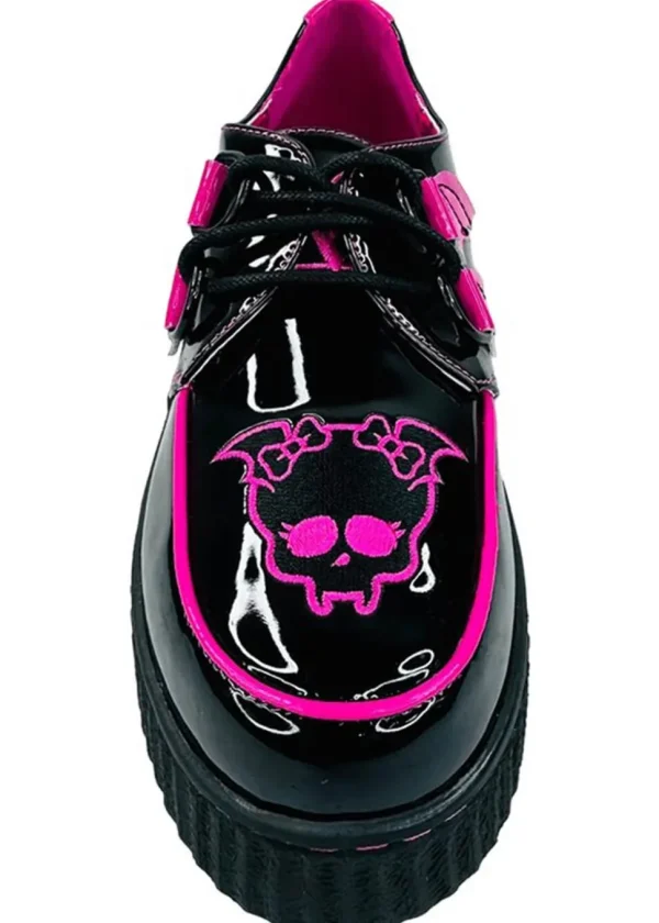 YRU Shoes x Monster High Creep Draculaura Creepers Black Pink